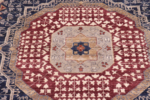 handmade Geometric Mamluk Beige Burgundy Hand Knotted RECTANGLE 100% WOOL area rug 10 x 14