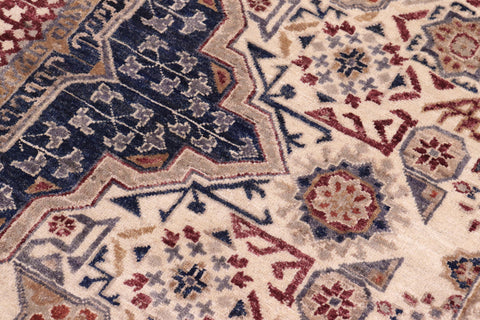 handmade Geometric Mamluk Beige Burgundy Hand Knotted RECTANGLE 100% WOOL area rug 10 x 14