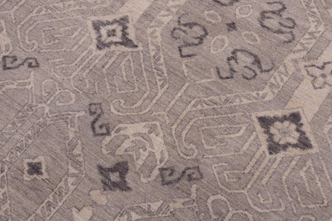 handmade Modern Kafkaz Blue Tan Hand Knotted RECTANGLE 100% WOOL area rug 12' x 15'