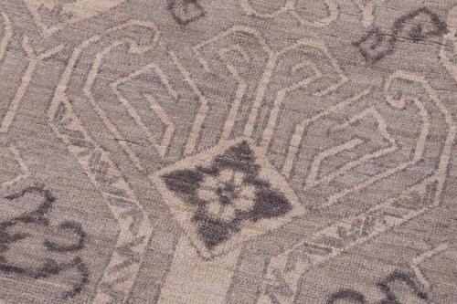 handmade Modern Kafkaz Blue Tan Hand Knotted RECTANGLE 100% WOOL area rug 12' x 15'