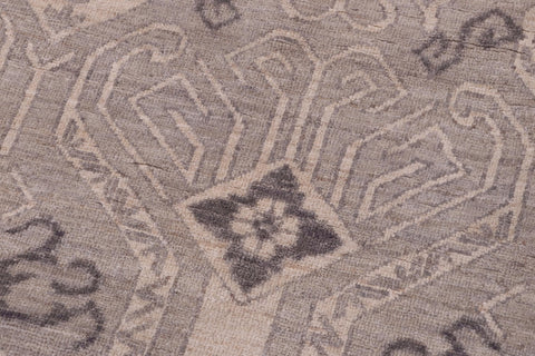 handmade Modern Kafkaz Blue Tan Hand Knotted RECTANGLE 100% WOOL area rug 12' x 15'