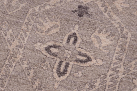 handmade Modern Kafkaz Blue Tan Hand Knotted RECTANGLE 100% WOOL area rug 12' x 15'