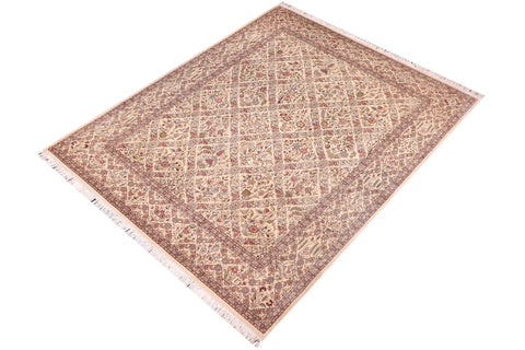 handmade Transitional Nadeem Ivory Ivory Hand Knotted RECTANGLE 100% WOOL area rug 9x12
