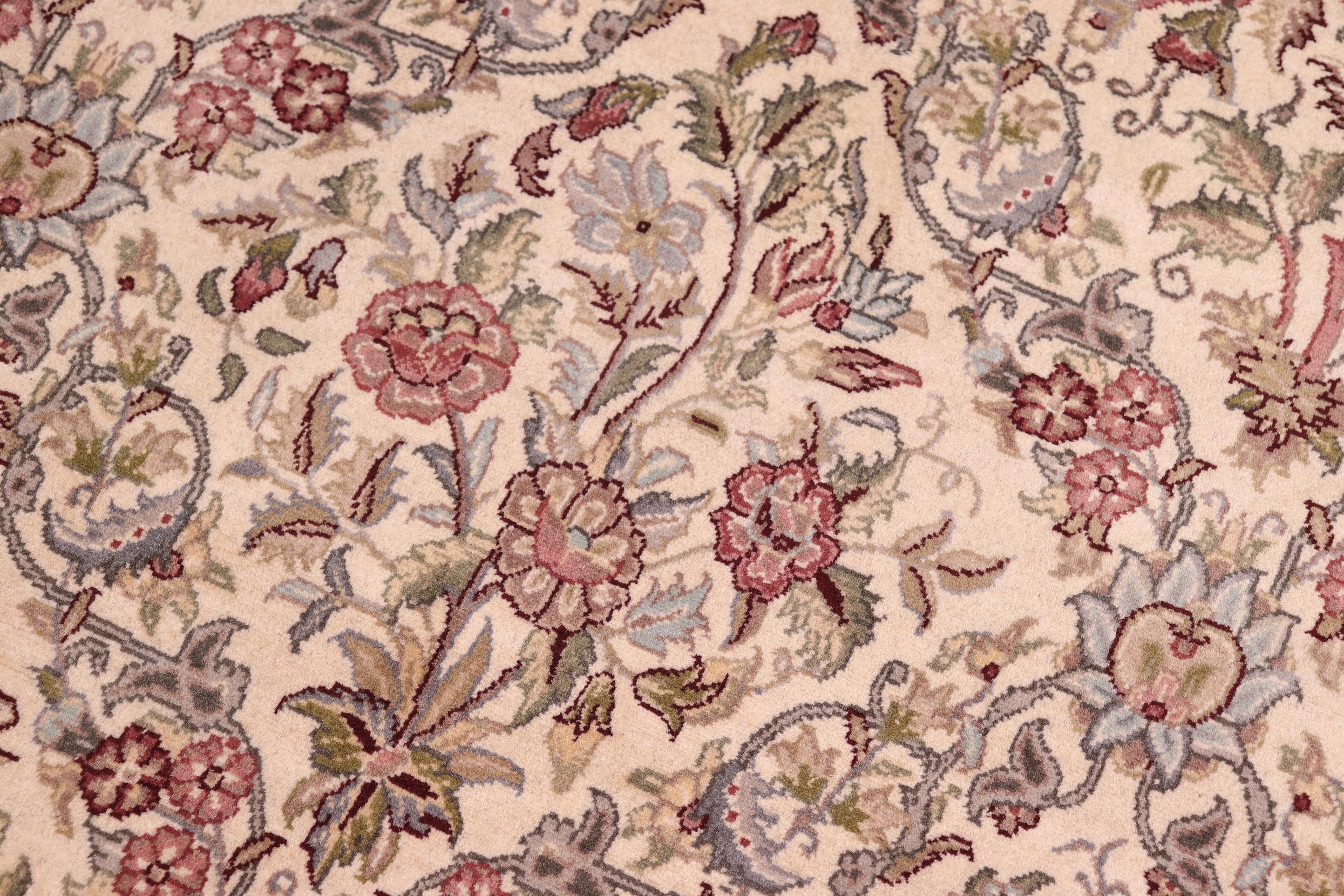 handmade Transitional Nadeem Ivory Ivory Hand Knotted RECTANGLE 100% WOOL area rug 9x12