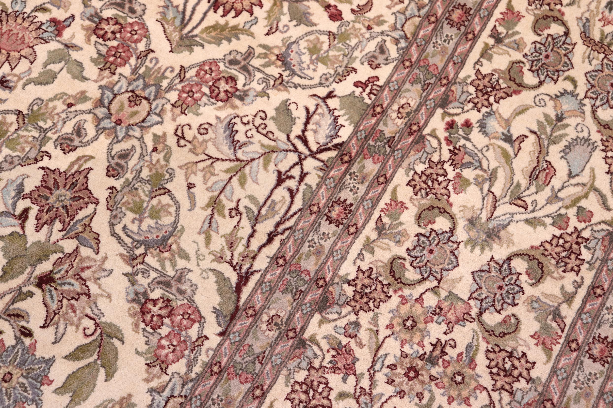 handmade Transitional Nadeem Ivory Ivory Hand Knotted RECTANGLE 100% WOOL area rug 9x12