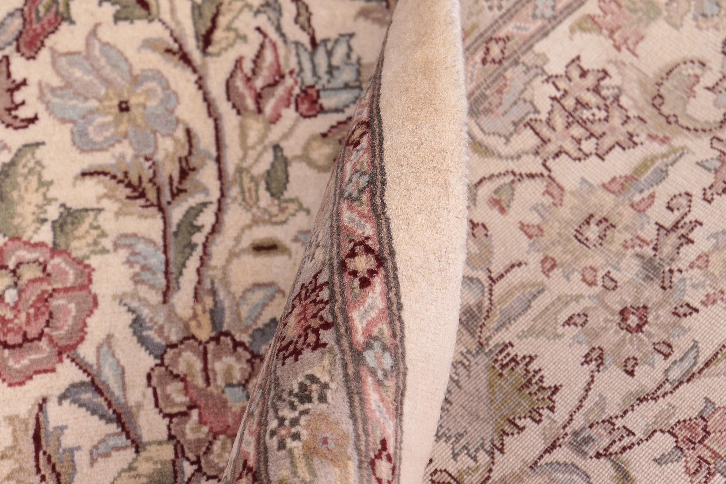 handmade Transitional Nadeem Ivory Ivory Hand Knotted RECTANGLE 100% WOOL area rug 9x12