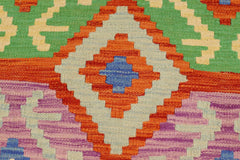 handmade Geometric Kilim Rust Gray Hand-Woven RECTANGLE 100% WOOL area rug 3 x 5