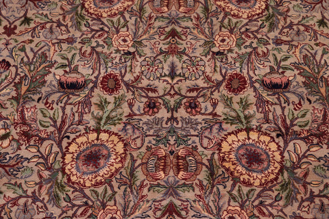 handmade Transitional Rosheen Taupe Pink Hand Knotted RECTANGLE 100% WOOL area rug 9x13