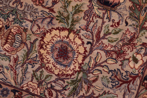 handmade Transitional Rosheen Taupe Pink Hand Knotted RECTANGLE 100% WOOL area rug 9x13