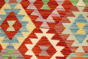 handmade Geometric Kilim Rust Beige Hand-Woven RECTANGLE 100% WOOL area rug 4 x 6