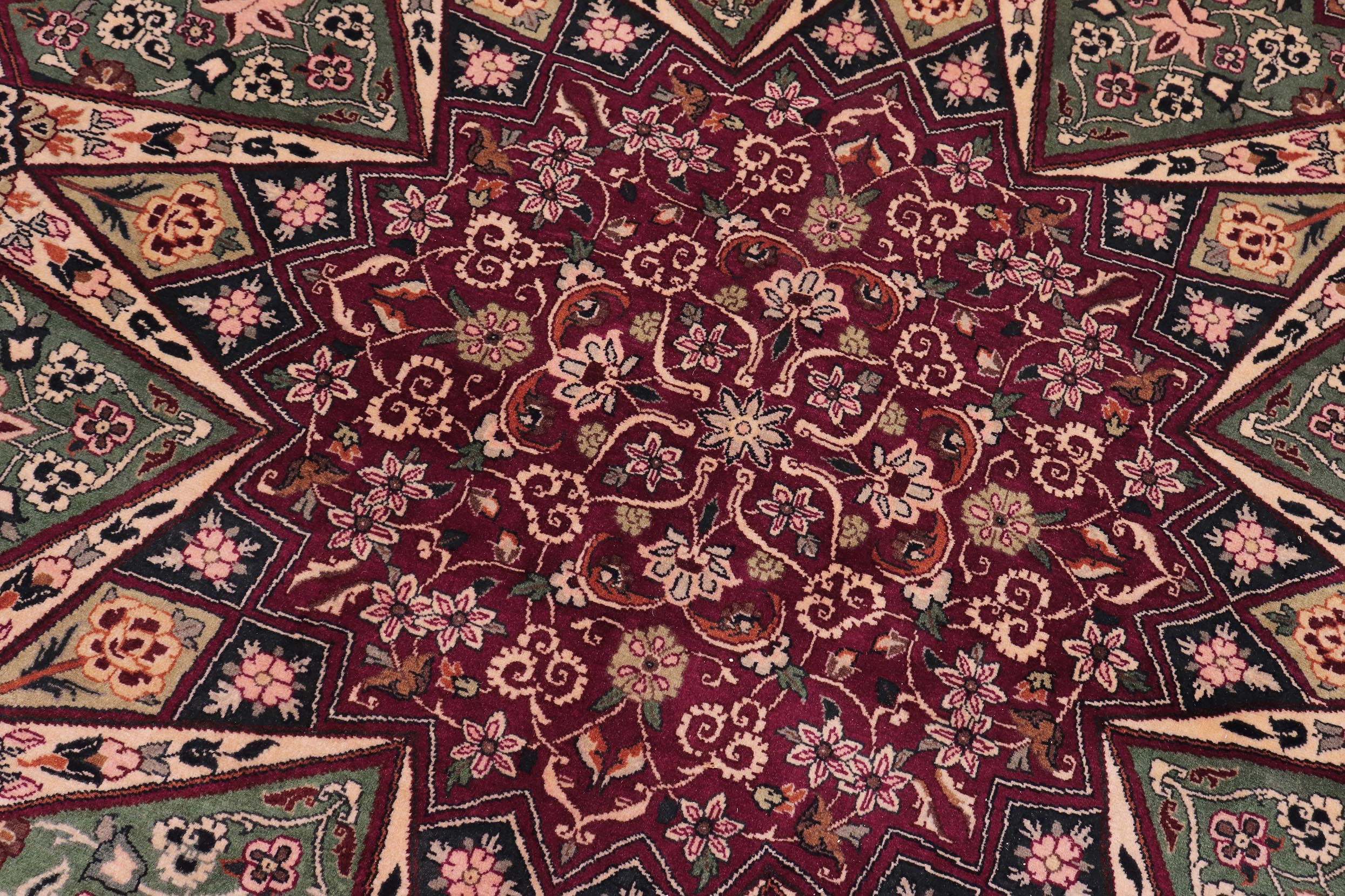 handmade Traditional Moughal Red Brown Hand Knotted RECTANGLE 100% WOOL area rug 9x12