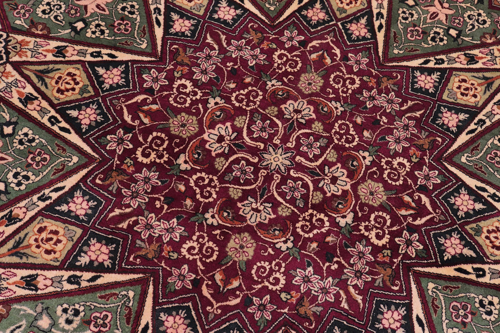 handmade Traditional Moughal Red Brown Hand Knotted RECTANGLE 100% WOOL area rug 9x12