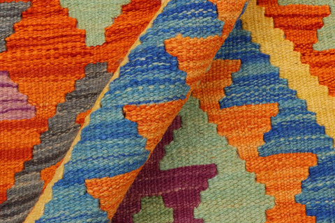 handmade Geometric Kilim Rust Beige Hand-Woven RECTANGLE 100% WOOL area rug 5x6