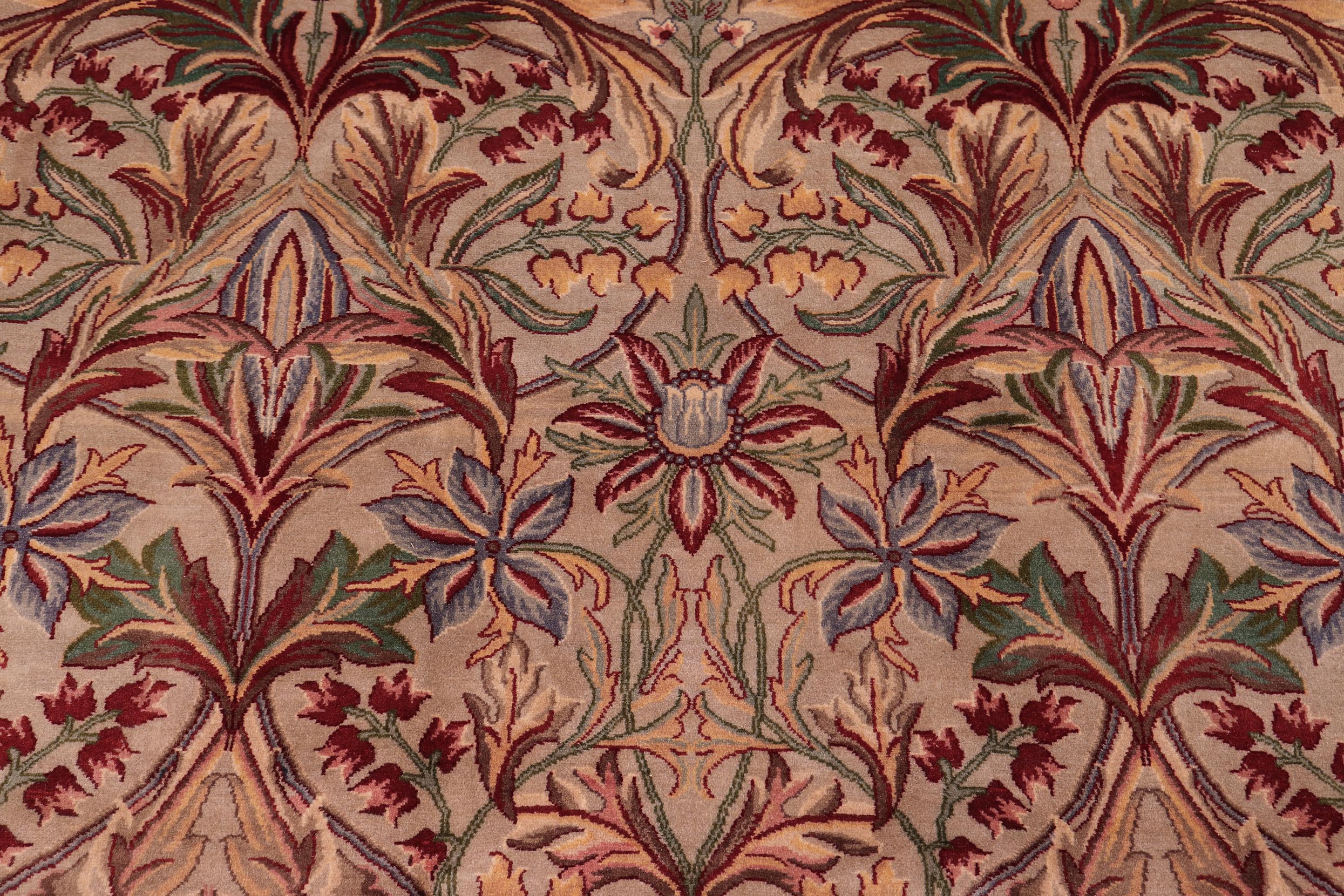 handmade Transitional Internation Lt. Gray Lt. Gray Hand Knotted RECTANGLE 100% WOOL area rug 9x12