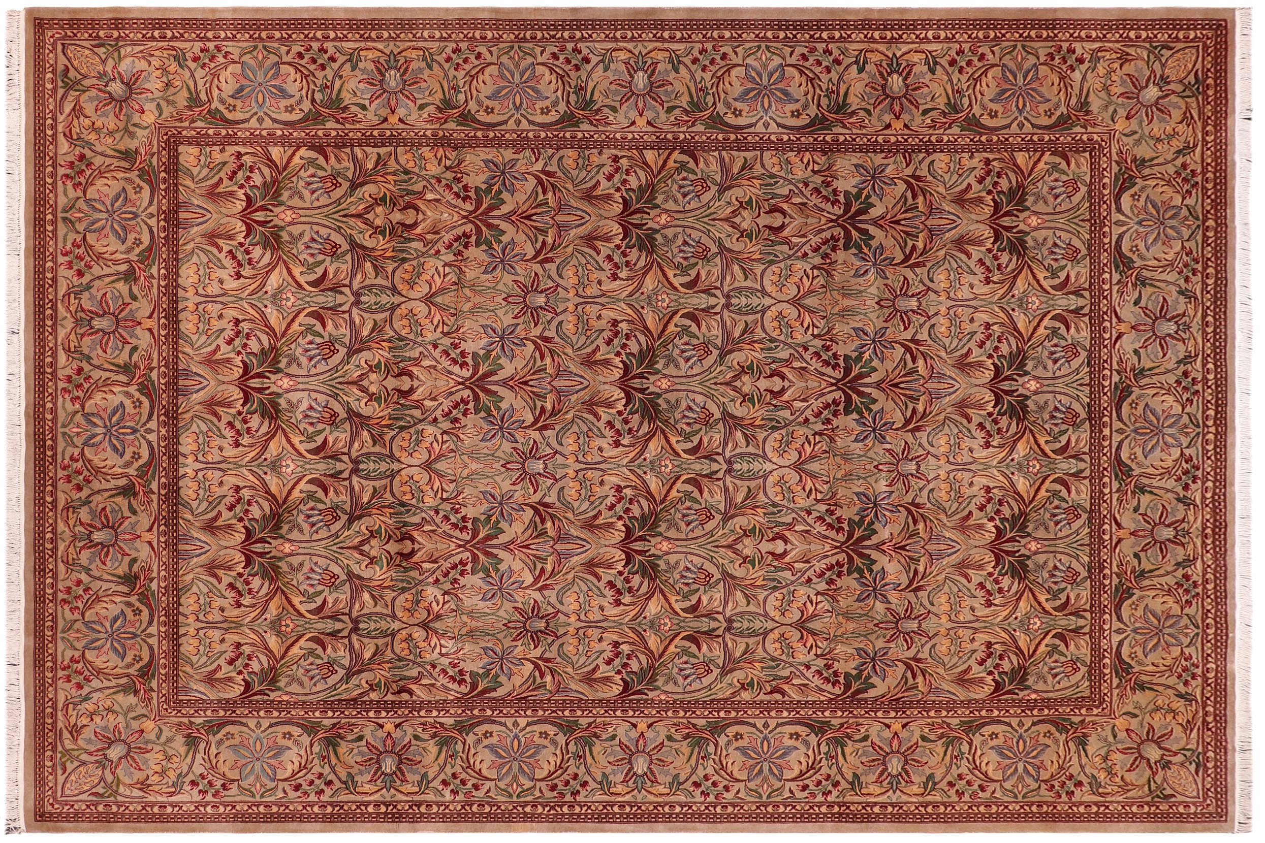 handmade Transitional Internation Lt. Gray Lt. Gray Hand Knotted RECTANGLE 100% WOOL area rug 9x12