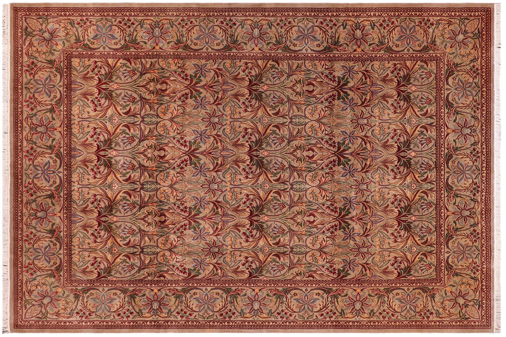 handmade Transitional Internation Lt. Gray Lt. Gray Hand Knotted RECTANGLE 100% WOOL area rug 9x12