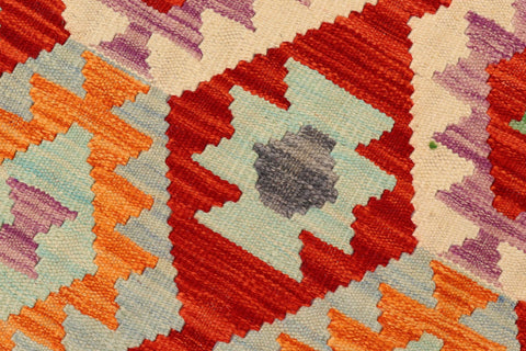 handmade Geometric Kilim Rust Gray Hand-Woven RECTANGLE 100% WOOL area rug 5x6