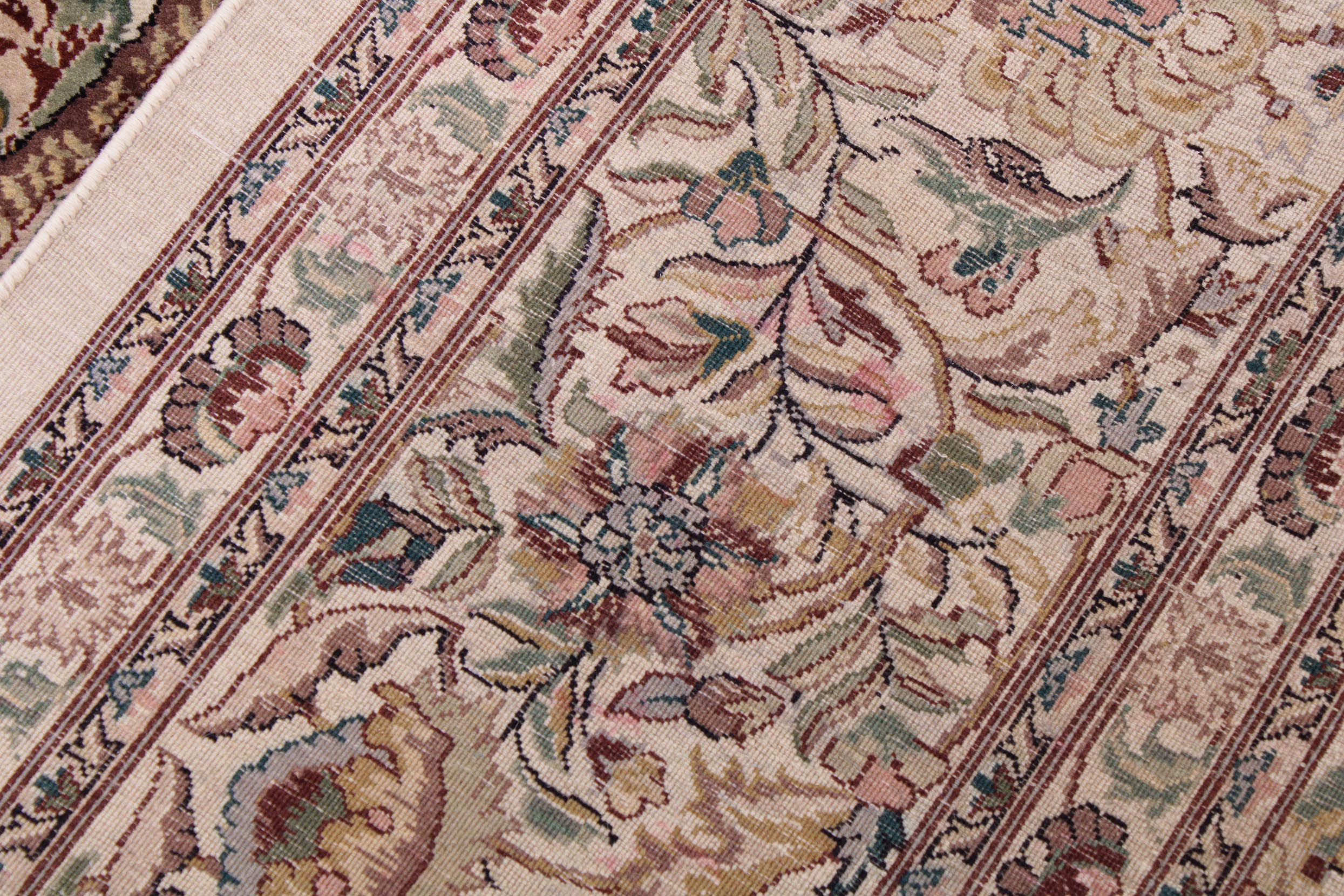 handmade Traditional Nagi Ivory Ivory Hand Knotted RECTANGLE 100% WOOL area rug 9x12
