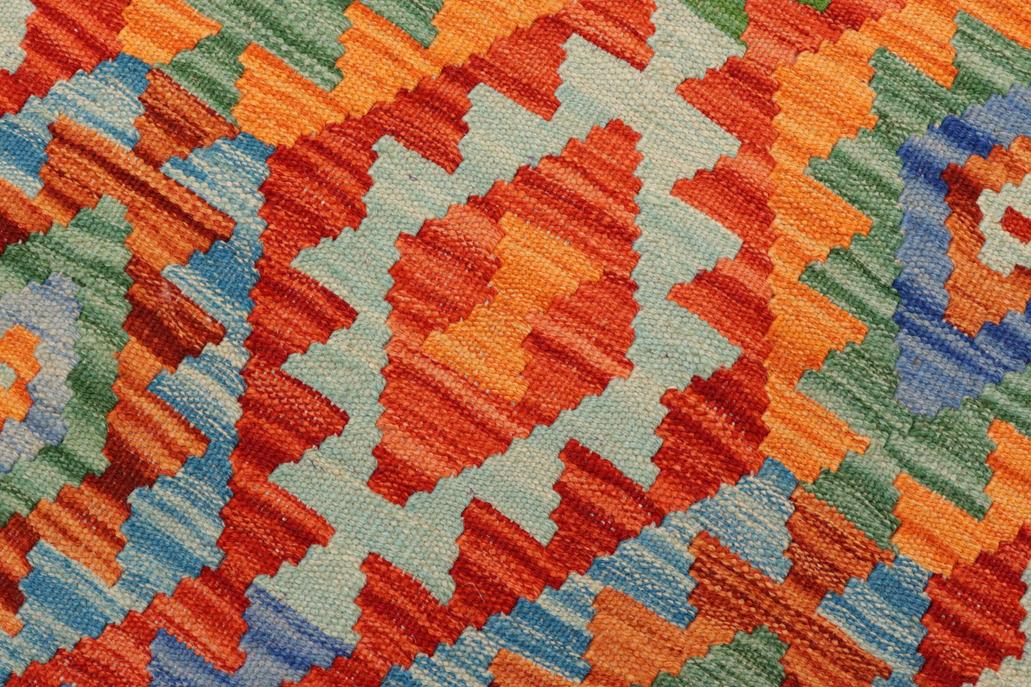 Flat Weave Kilim Antique Navaho Vintage handmade Geometric Kilim Rust Beige Hand-Woven Runner 100% Wool Area Rug 3x10 