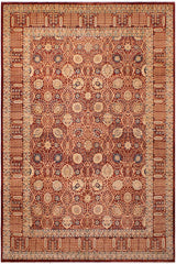 Traditional Tabrizjalil Ina Maroon Blue Hand Knotted Area rugs 9 x 12