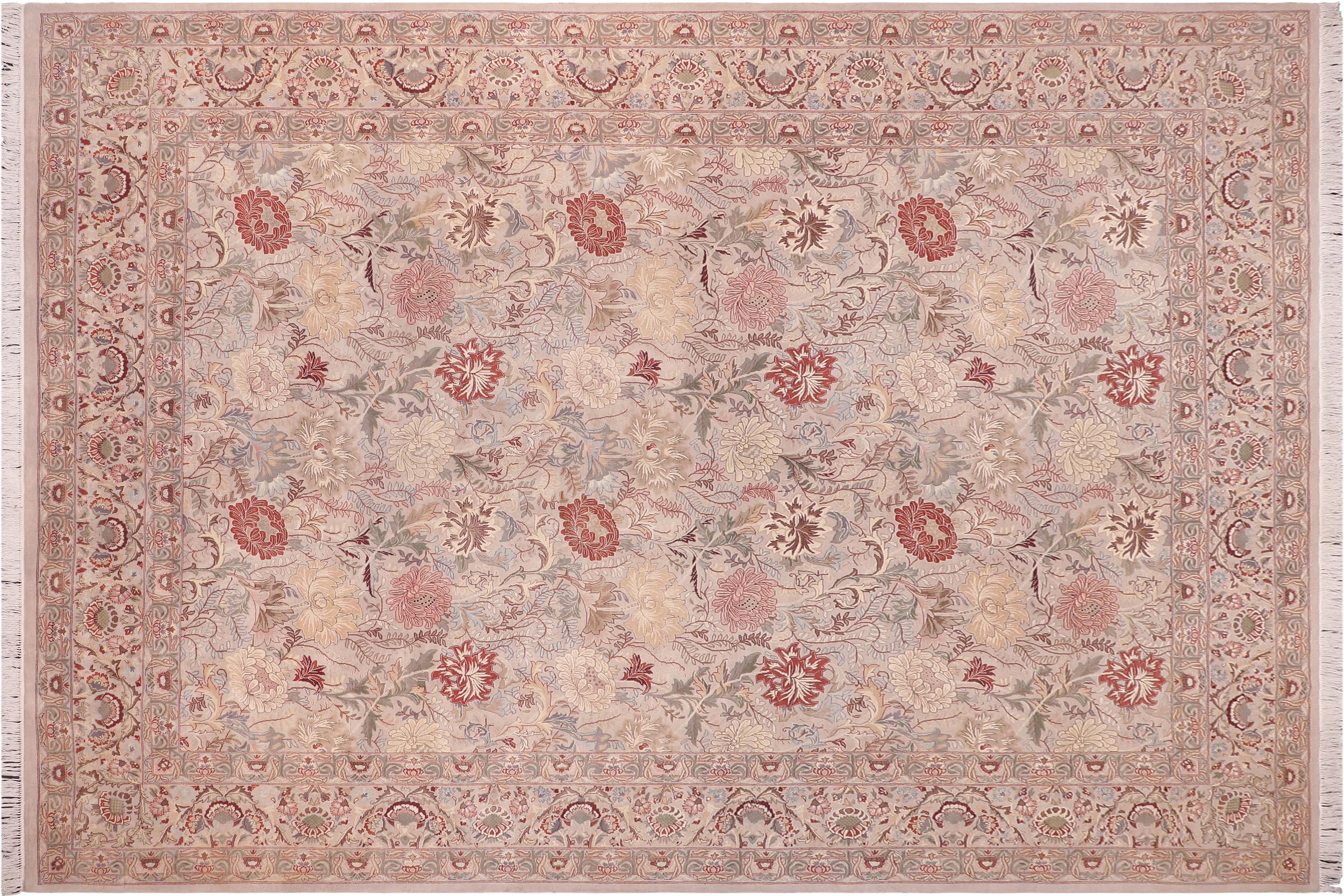 handmade Transitional Morris Lt. Gray Lt. Gray Hand Knotted RECTANGLE 100% WOOL area rug 9x12
