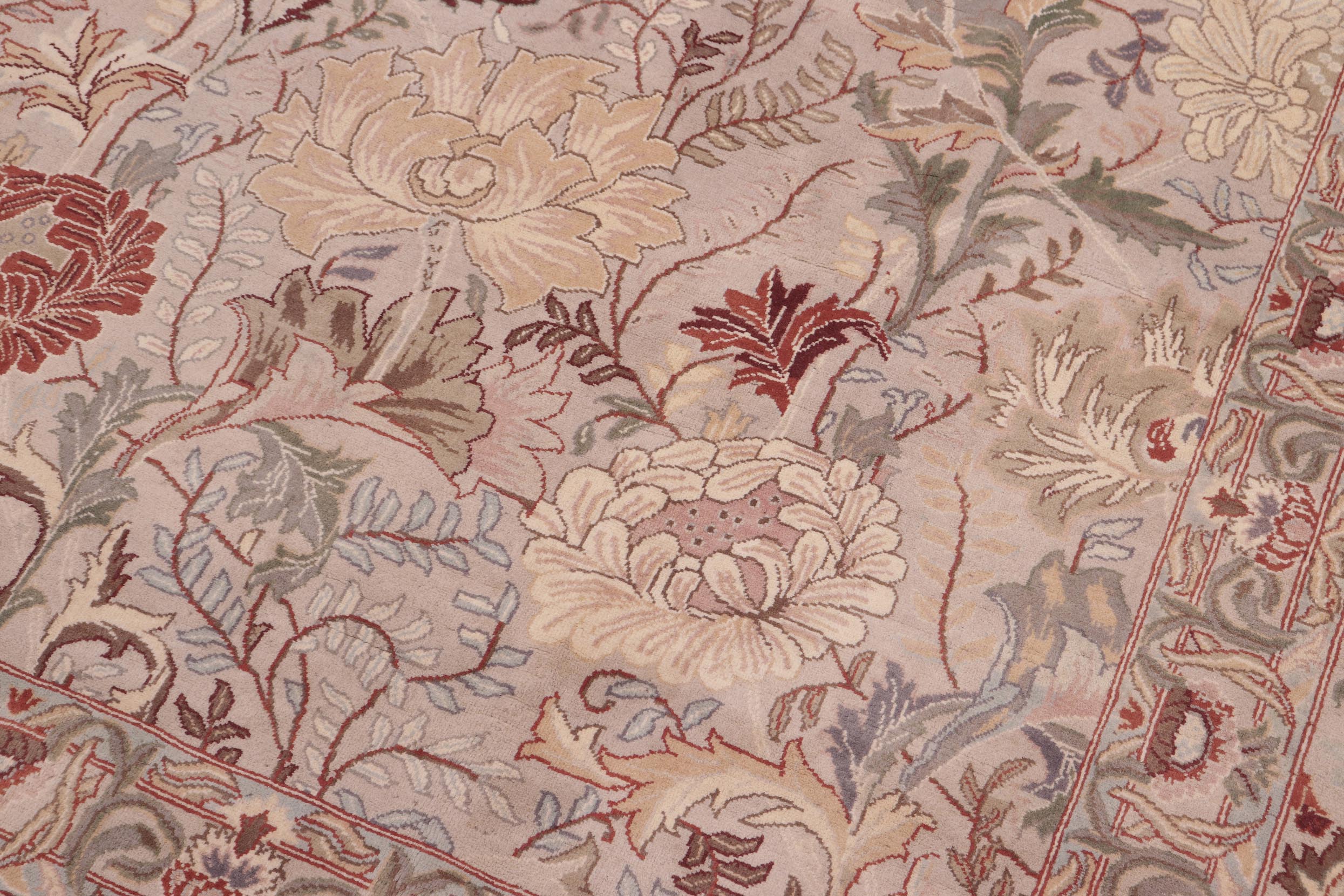 handmade Transitional Morris Lt. Gray Lt. Gray Hand Knotted RECTANGLE 100% WOOL area rug 9x12