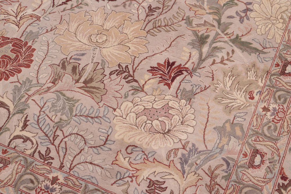 handmade Transitional Morris Lt. Gray Lt. Gray Hand Knotted RECTANGLE 100% WOOL area rug 9x12