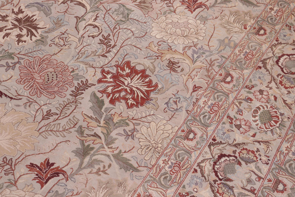 handmade Transitional Morris Lt. Gray Lt. Gray Hand Knotted RECTANGLE 100% WOOL area rug 9x12
