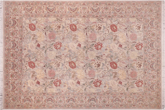 handmade Transitional Morris Lt. Gray Lt. Gray Hand Knotted RECTANGLE 100% WOOL area rug 9x12