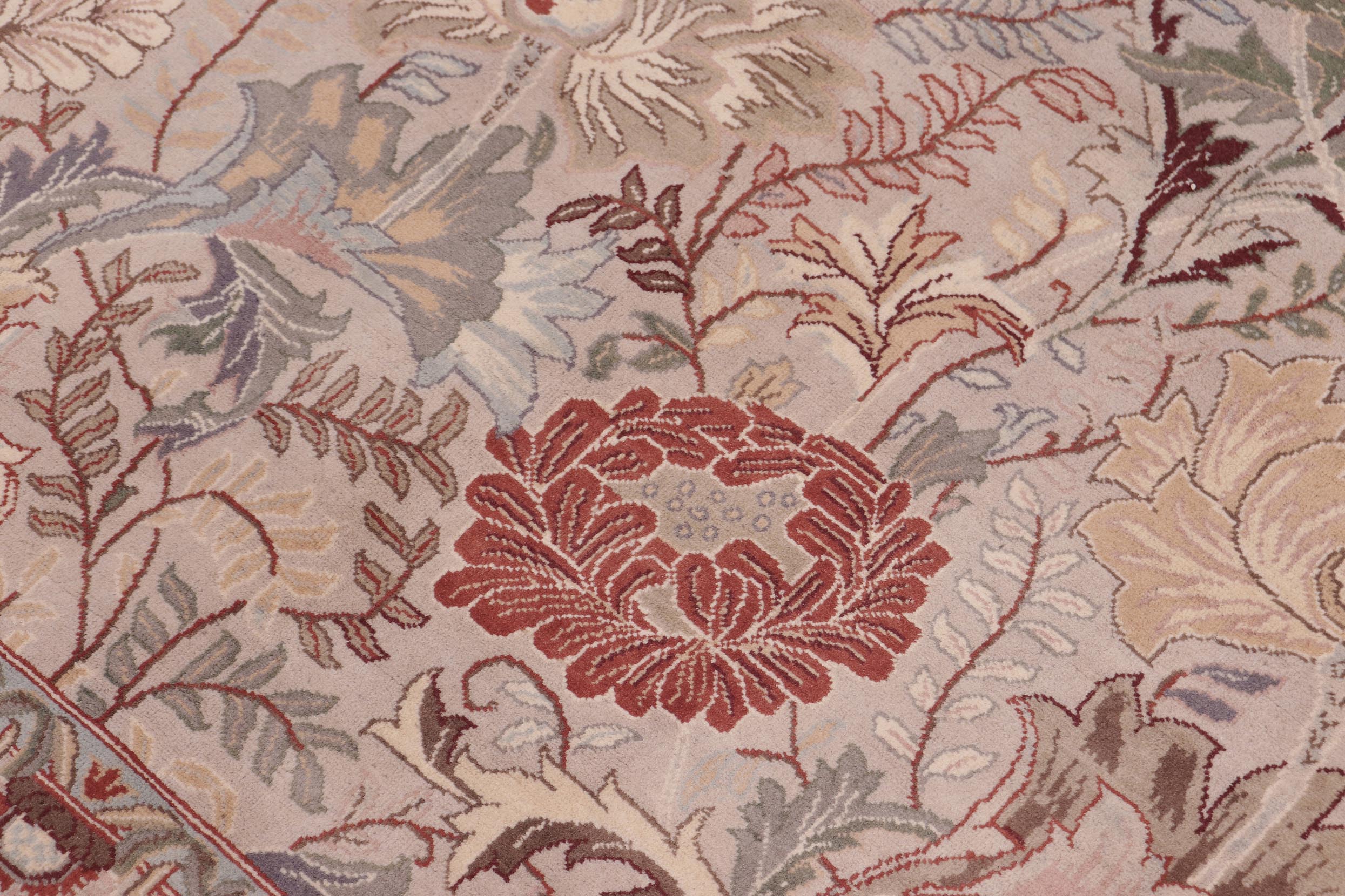 handmade Transitional Morris Lt. Gray Lt. Gray Hand Knotted RECTANGLE 100% WOOL area rug 9x12