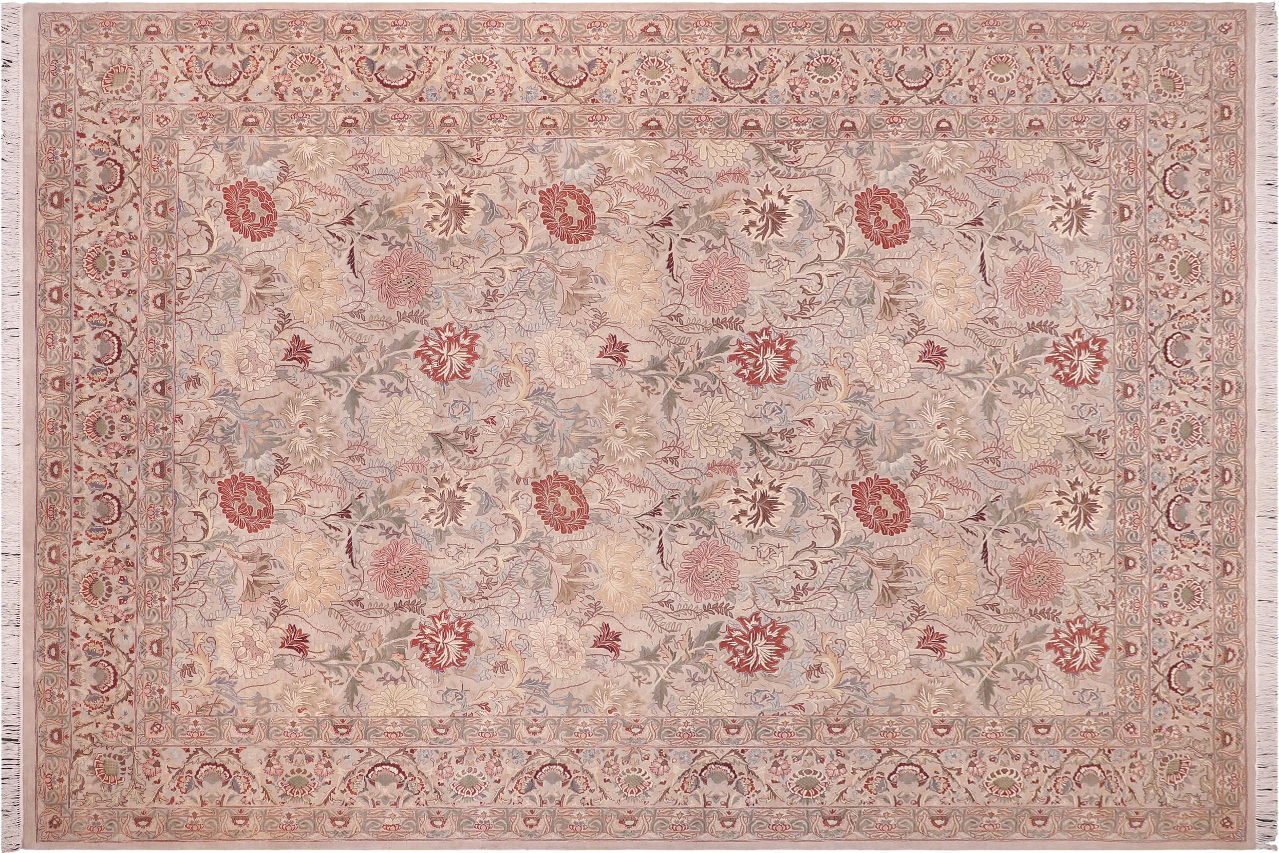 handmade Transitional Morris Lt. Gray Lt. Gray Hand Knotted RECTANGLE 100% WOOL area rug 9x12