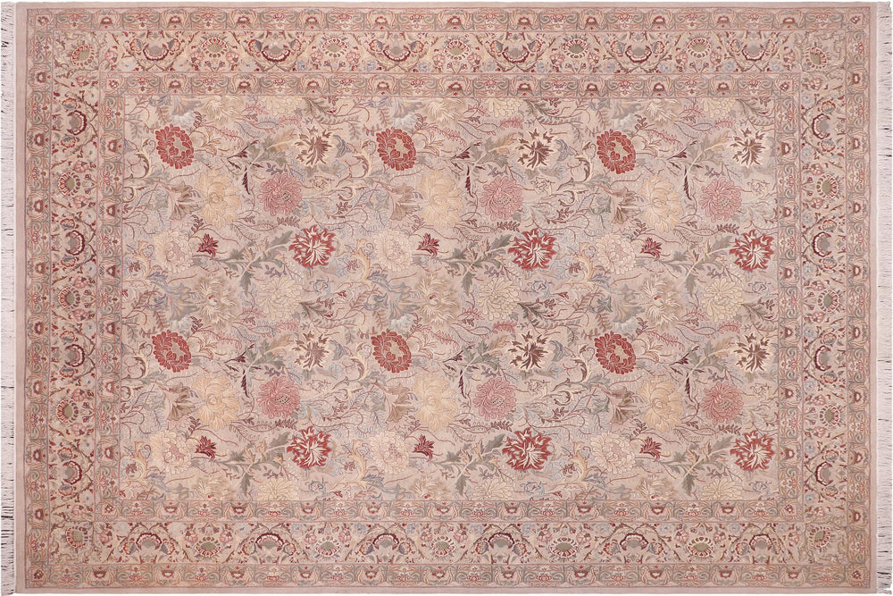 handmade Transitional Morris Lt. Gray Lt. Gray Hand Knotted RECTANGLE 100% WOOL area rug 9x12