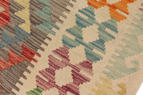 handmade Geometric Kilim Gray Beige Hand-Woven RECTANGLE 100% WOOL area rug 5x6