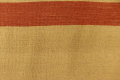 Flat Weave Kilim Antique Navaho Vintage handmade Modern Kilim Beige Rust Hand-Woven Rectangle 100% Wool Area Rug 8x10 