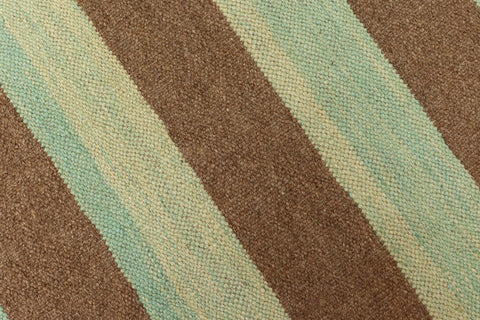 handmade Modern Kilim Blue Rust Hand-Woven RECTANGLE 100% WOOL area rug 9x12