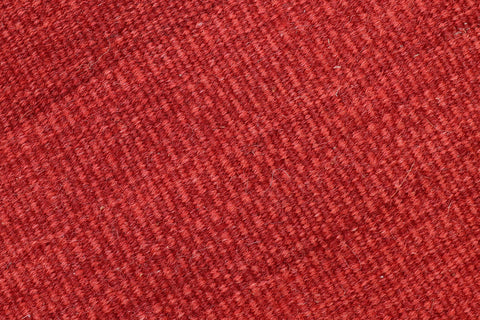 handmade Modern Kilim Red Red Hand-Woven RECTANGLE 100% WOOL area rug 6' x 9'