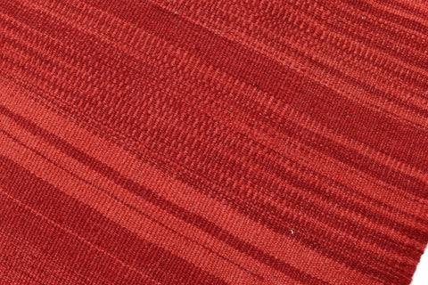 handmade Modern Kilim Red Red Hand-Woven RECTANGLE 100% WOOL area rug 6' x 9'