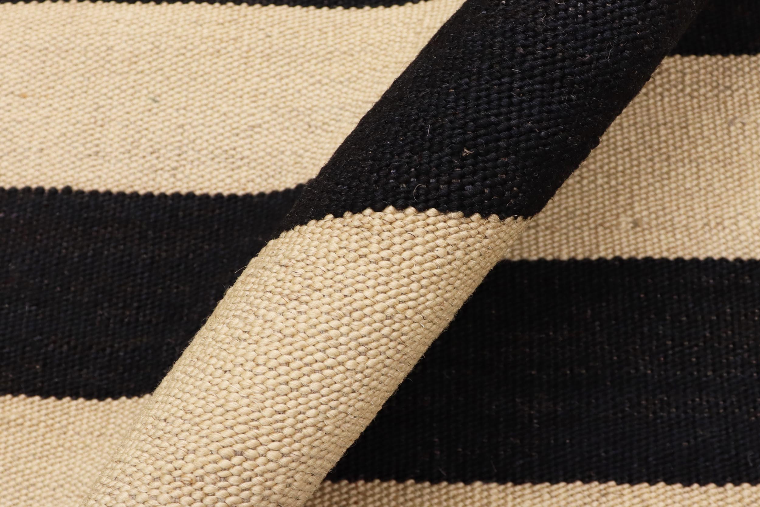 handmade Modern Kilim Beige Black Hand-Woven RECTANGLE 100% WOOL area rug 8' x 10'