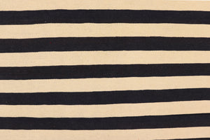 handmade Modern Kilim Beige Black Hand-Woven RECTANGLE 100% WOOL area rug 6x8