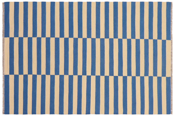 handmade Modern Kilim Black Beige Hand-Woven RECTANGLE 100% WOOL area rug 4' x 6'