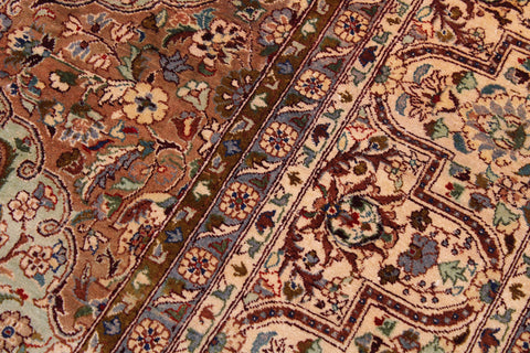 handmade Transitional Usman Lt. Green Tan Hand Knotted RECTANGLE 100% WOOL area rug 9x12