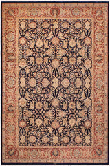 Vintage Agra Sage Blue/Red Wool Rug - 9'2'' x 12'0''