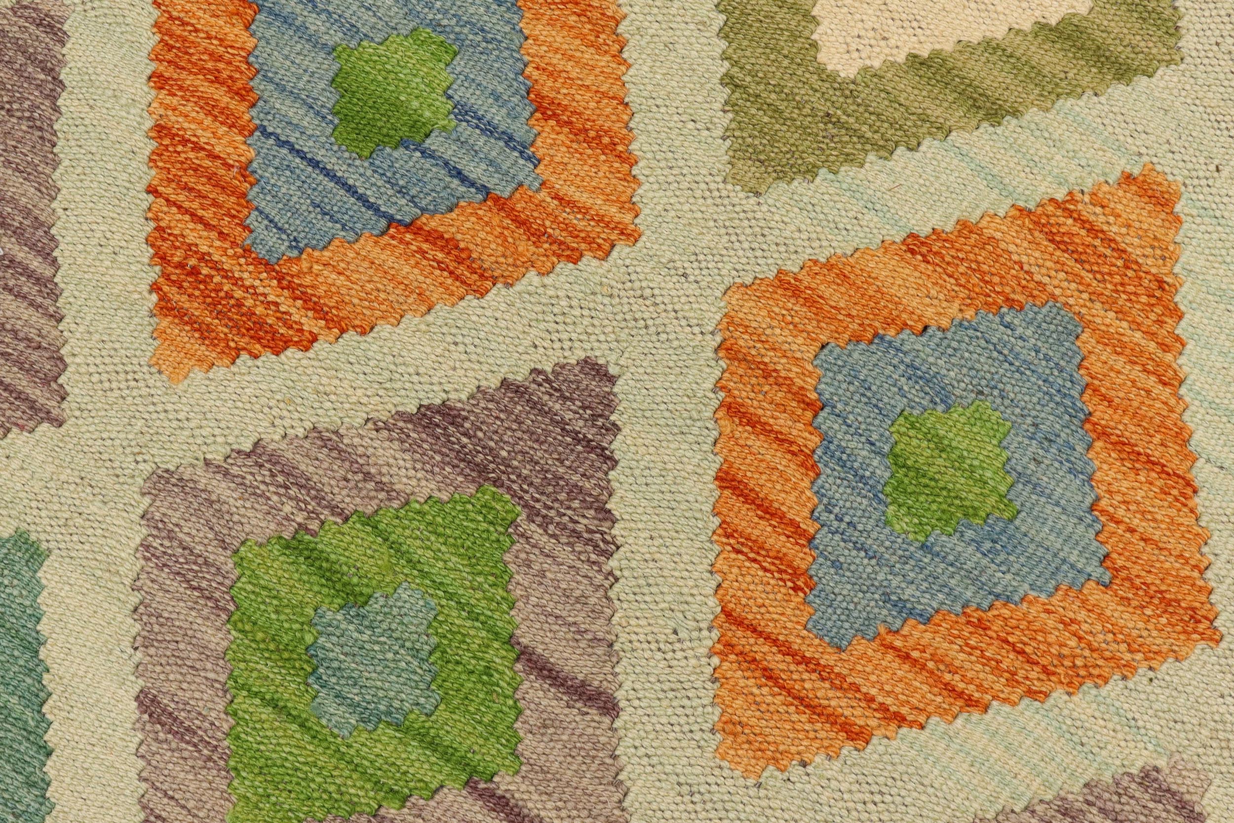 handmade Geometric Kilim Blue Gray Hand-Woven RECTANGLE 100% WOOL area rug 8 x 11