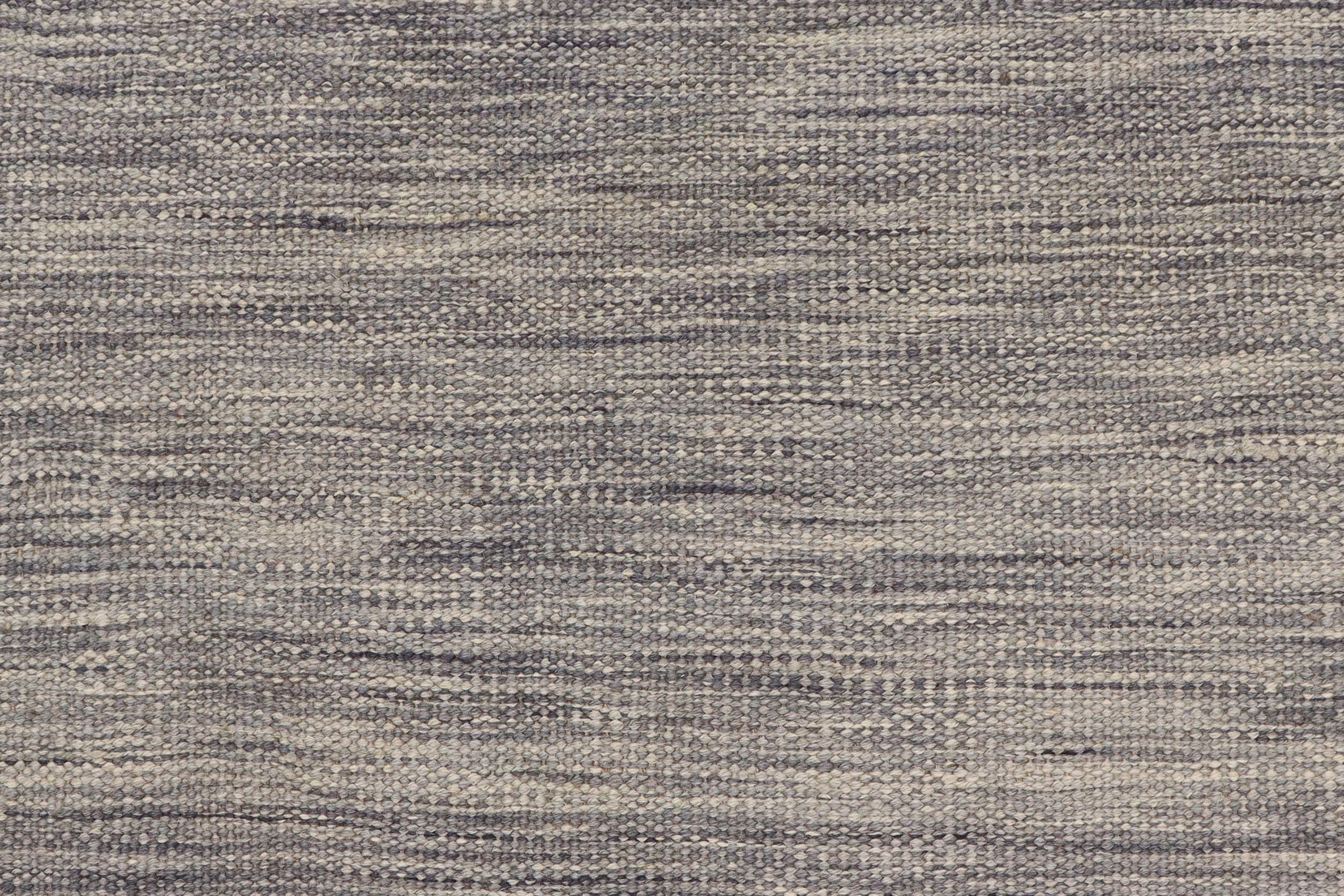 handmade Modern Kilim Gray Gray Hand-Woven RECTANGLE 100% WOOL area rug 8' x 10'