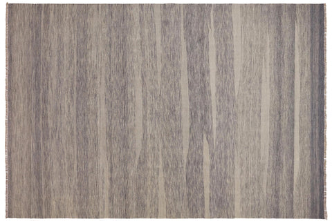 handmade Modern Kilim Gray Gray Hand-Woven RECTANGLE 100% WOOL area rug 8' x 10'