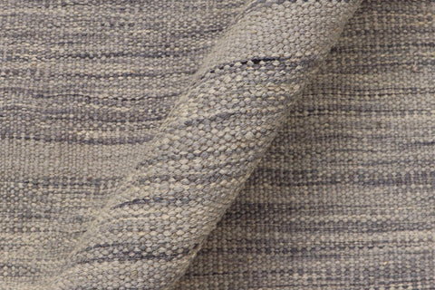 handmade Modern Kilim Gray Gray Hand-Woven RECTANGLE 100% WOOL area rug 8' x 10'