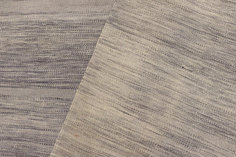 handmade Modern Kilim Gray Gray Hand-Woven RECTANGLE 100% WOOL area rug 8' x 10'
