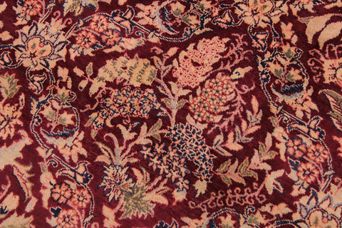 handmade Transitional Nadeem Maroon Blue Hand Knotted RECTANGLE 100% WOOL area rug 9x12