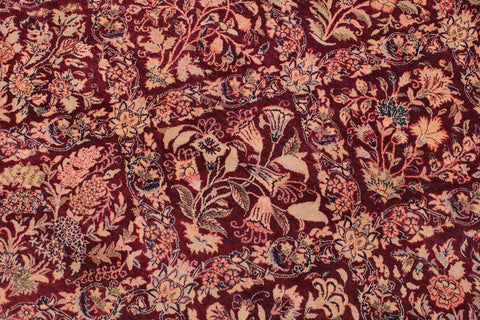 handmade Transitional Nadeem Maroon Blue Hand Knotted RECTANGLE 100% WOOL area rug 9x12