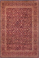 Traditional Nadeem Ingrid Maroon Blue Hand Knotted Area rugs 9 x 12
